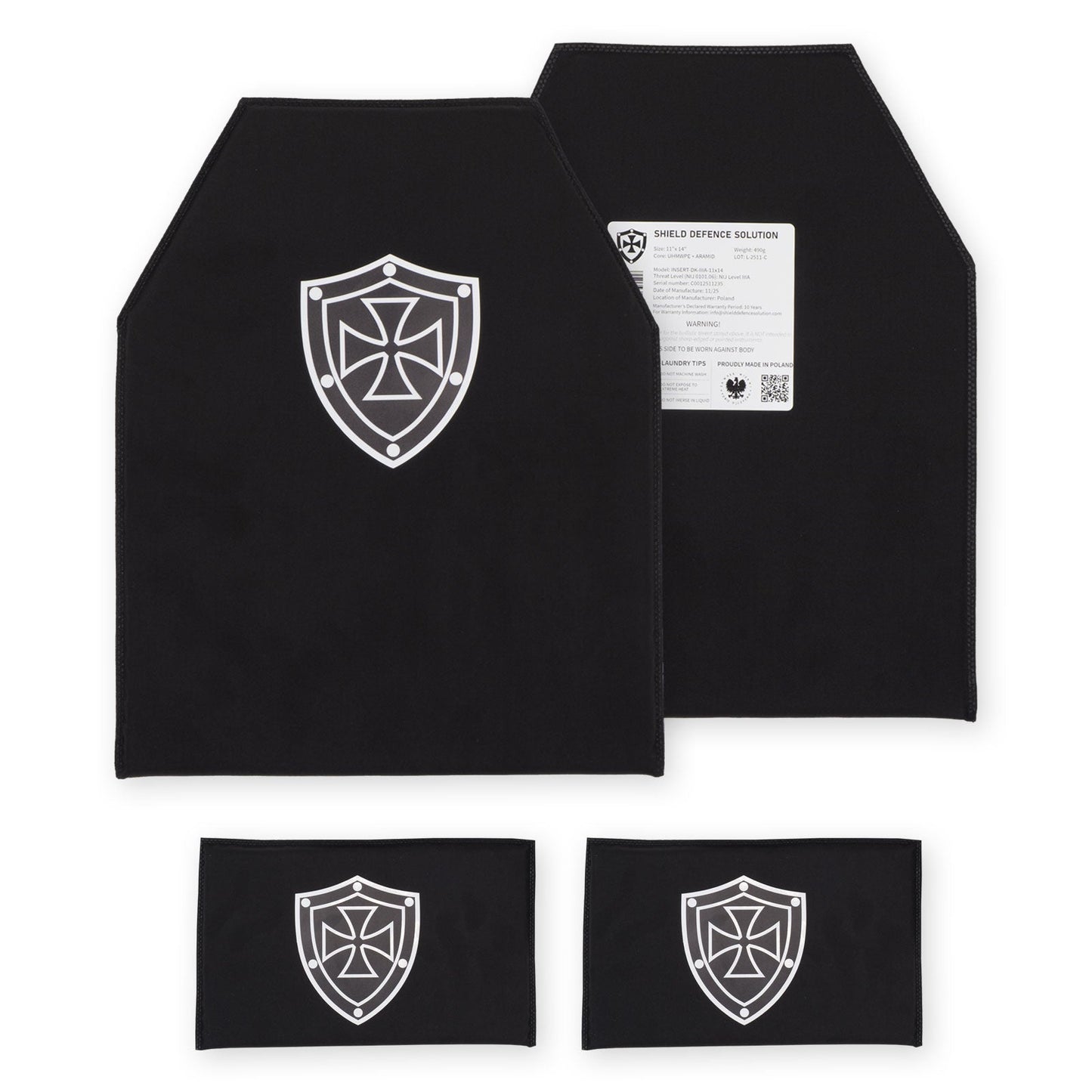 11"x14" Soft Armor Insert Set | Front, Back & Side Panels - Shield Defence Solution