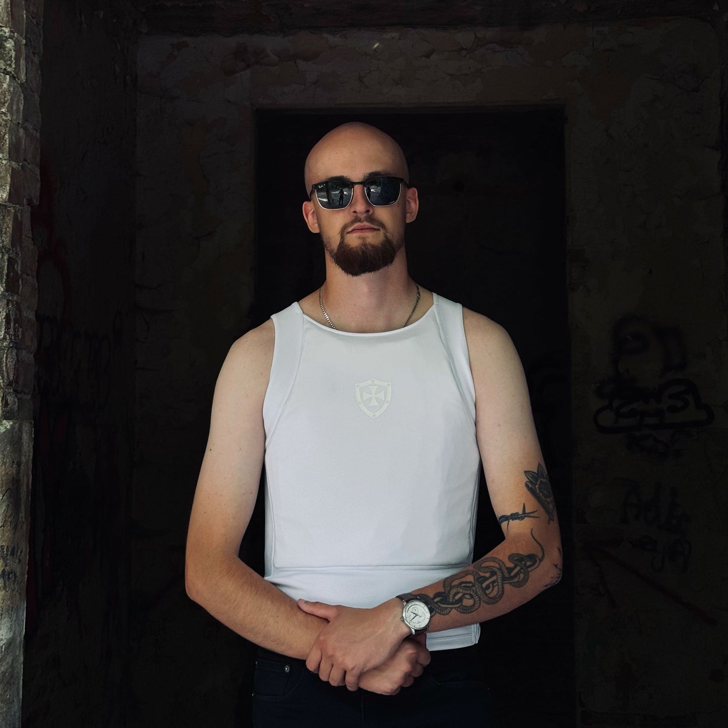 Bulletproof Concealable Expanded T-shirt - White - Shield Defence Solution