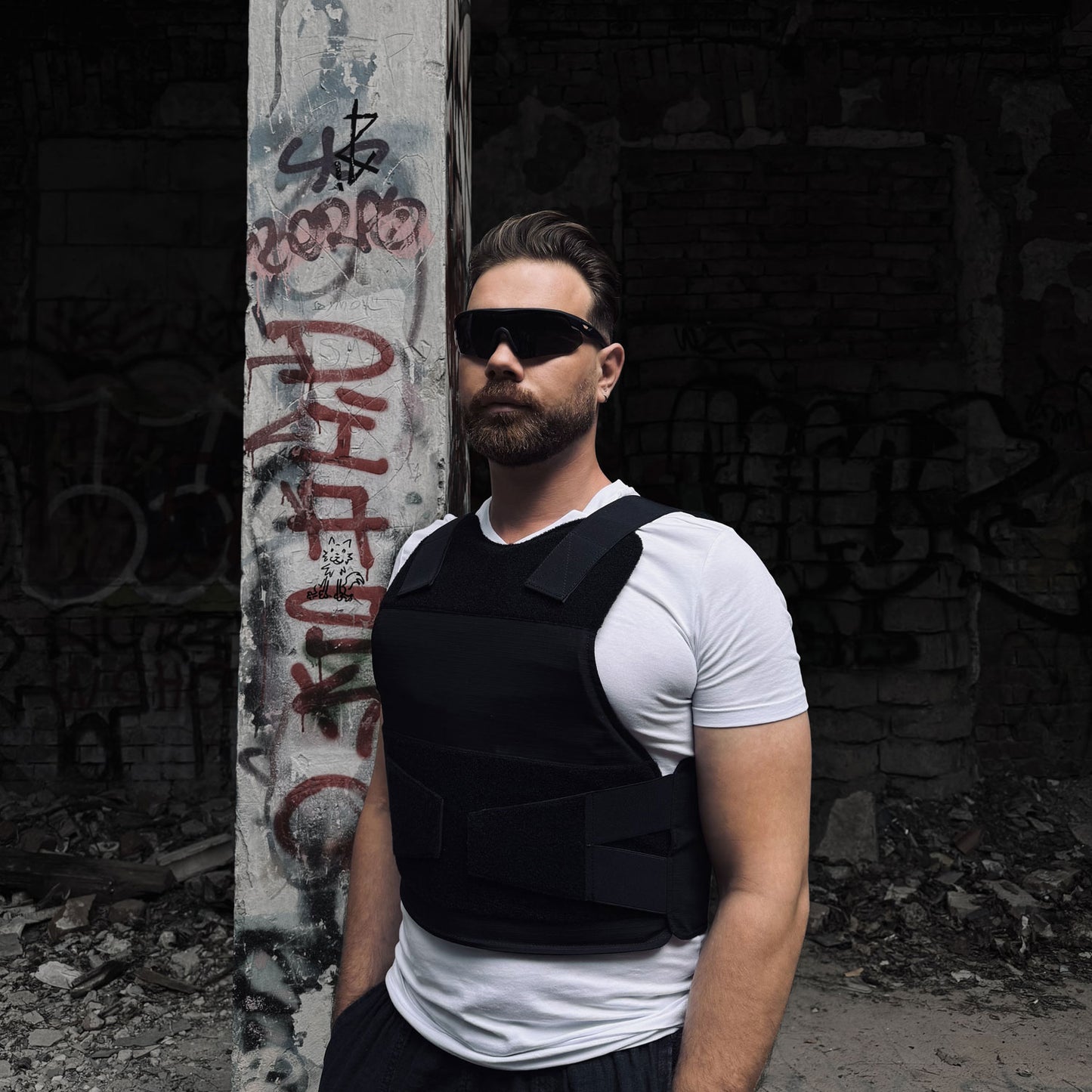 Kogelwerend covert vest – zwart