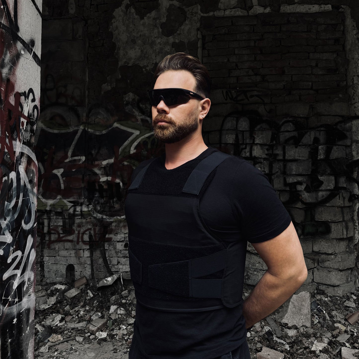 Kogelwerend covert vest – zwart